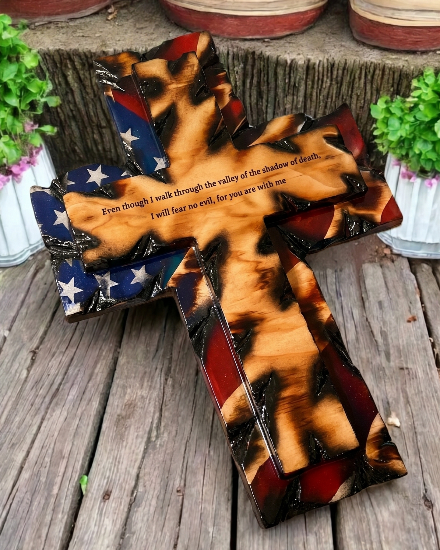 USA Flag Cross
